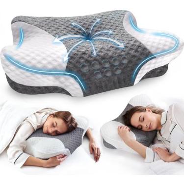 Imagem de Almofadas de pescoço cervical VJASD Memory Foam Pain Relief