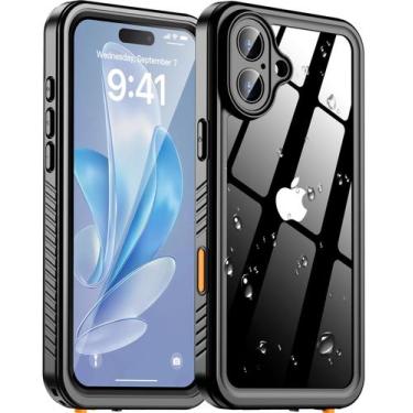 Imagem de Capa de telefone Oneagle à prova d'água com protetor de tela para iPho