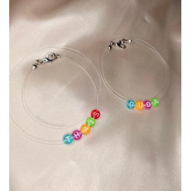 Imagem de Pulseiras de miçangas Personalizadas com nome peça personalizavel - Do