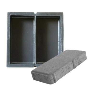 Imagem de Molde Plastico p Piso Concreto 20x10x4 Tijolinho Forma Pequeno Trafégo