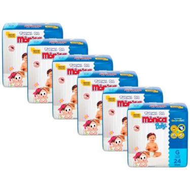 Imagem de Kit Fralda Turma da Mônica Baby Jumbo  - Tam G - 144 Fraldas - ATACADO