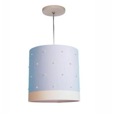 Imagem de Lustre Pendente Infantil Pérolas - 25X25 Azul bebê - Tom Luz