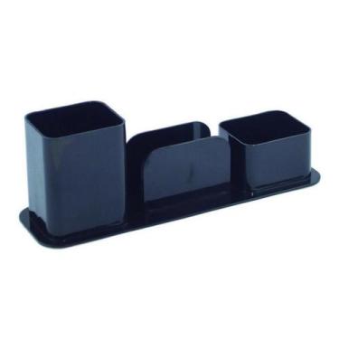 Imagem de Porta objetos, canetas, clips e lembrete preto - Dello