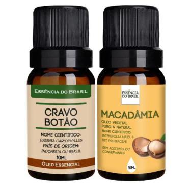 Imagem de Kit Óleo Essencial Cravo + Macadâmia 10ml Essência Brasil - Essência D