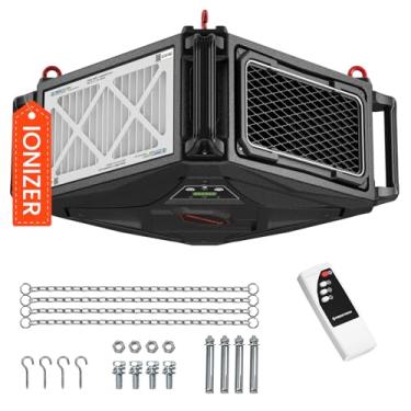 Imagem de Abestorm Sistema De Filtragem De Ar Com Entrada De Ar De 3 Lados, Coletor De Pó De Oficina De Alto Fluxo De Ar Com Controle Remoto, Ideal Para Oficinas De Marcenaria, Estúdios Domésticos, Com Ioniza
