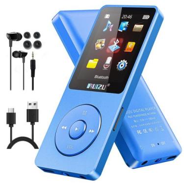 Imagem de Leitor MP3 RUIZU 64GB com Bluetooth 5.3, 80h de reprodução azul