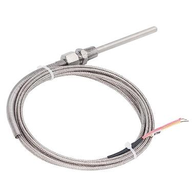 Imagem de Zhjvihx Sonda de Sensor Tipo K, 1/8 Pol. Fio de Aço Inoxidável Termopar Tipo K de Aujusto Ajustável de Alta Precisão Npt Para Química