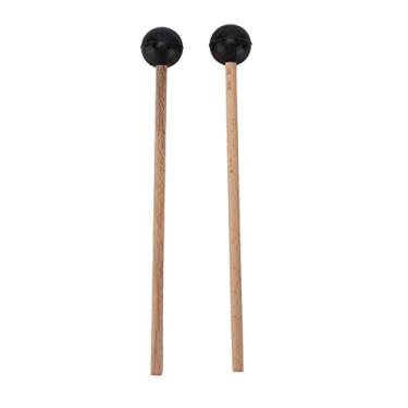 Imagem de Generic Bateria Redonda de Cabeça, Maçaneta de Madeira 2pcs Maple Brilhante Resistente a Desgaste para Marimba para Bateria Etérea