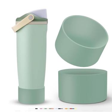 Imagem de 2 peças de bota de silicone para garrafa de água Owala 850 g e 1,134 g FreeSip Sway & Tumblers, antiderrapante, resistente a arranhões, capa protetora para acessórios de garrafa de água de aço