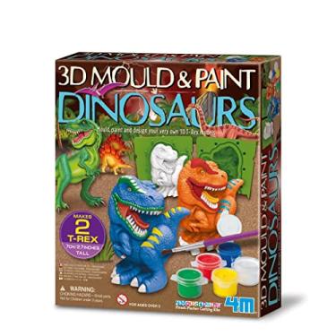 Imagem de 4M Brinquedo Educativo Molde e Pinte Dinossauros 3D