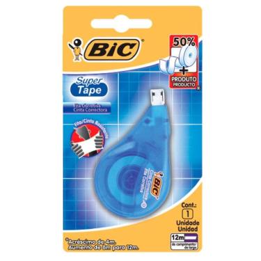 Imagem de Corretivo em fita Super Tape 4.2mm x 12m Blist 1und Bic