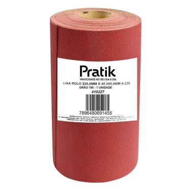 Imagem de Lixa Rolo Pratik A-230 Massa/Madeira Grão 180 225mmx45m