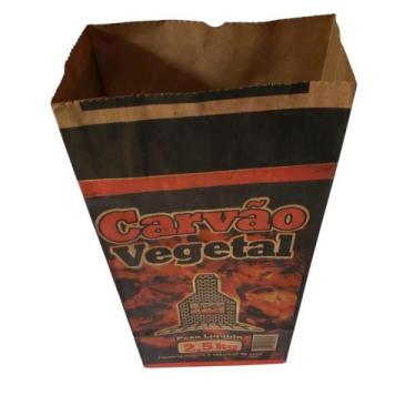 Imagem de Saco Para Carvão 2,5kg Embalagem Kraft Reforçada 450 Unidades - Casa d
