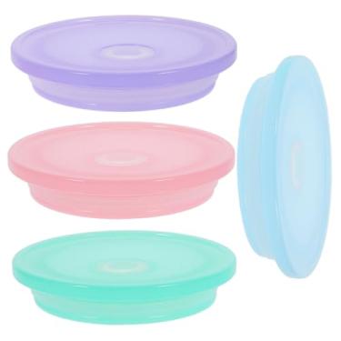 Imagem de FUNOMOCYA 4 tampas de frasco de vidro de boca larga com tampas de substituição de vazamento de canudo para copos de vidro, acessórios práticos e fáceis de limpar para jarra de geleia