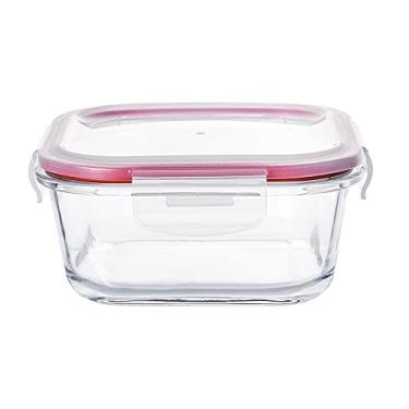 Imagem de Pote hermético quadrado em vidro borossilicato com tampa 520ml L13,7xP13,7xA6,9cm Foodlock