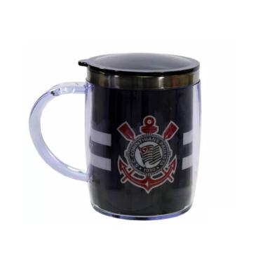 Imagem de Caneca Térmica Listrada Corinthians 450ml