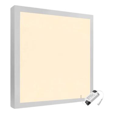 Imagem de 2X Plafon Painel Led 25W  24  Sobrepor Quadrado 3000K Quent