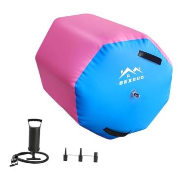 Imagem de menolana Equipamento de treinamento de ginástica com rolo de ar, salto mortal para trás, equipamento de treinamento de flexão para trás com bomba, tapete de, 1.2 M de Comprimento