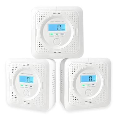 Imagem de PUMWRY Detector de monóxido de carbono, tela LCD, concentração em tempo real, falha da bateria, LED, autoverificação, histórico de 60 segundos, registro de pico, portátil, viagem, van, vida, trailer