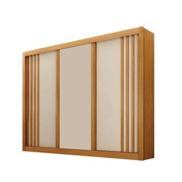 Imagem de Guarda Roupa Milano 3 Pts 100%MDF Cinamomo/Off - Leifer - Leifer Móvei