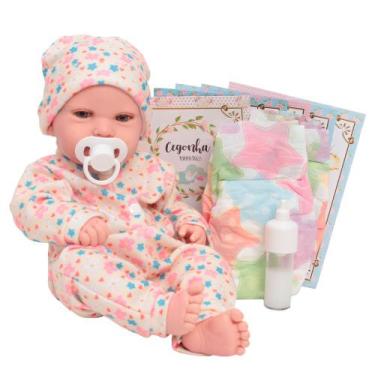 Imagem de Bebê Reborn Larinha Menina Realista Silicone 42cm + Itens - Cegonha Re
