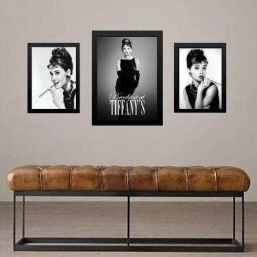 Imagem de Set 3 Quadros Audrey Bonequinha De Luxo