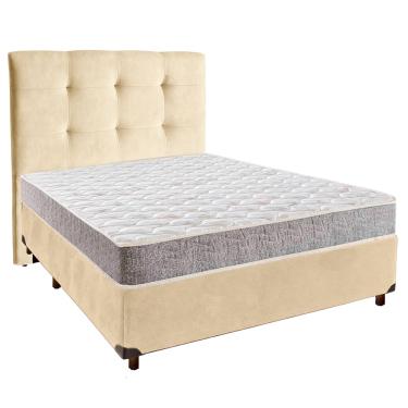 Imagem de Cama Box + Colchão Casal D23 D23 Inducol + Cabeceira Estofada