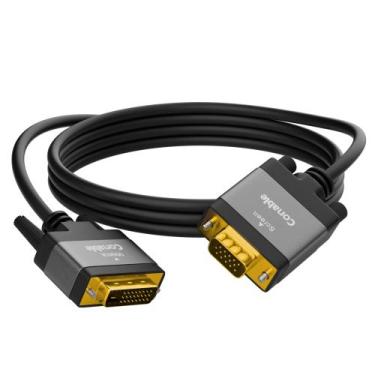 Imagem de Cabo DVI para VGA compatível com 1,8 m DVI-D 24+1 para VGA 1080P Full 