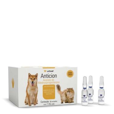 Imagem de Kit 36PC Anticion Inibidor de Cio Para Cadelas E Gatas 1ml Sc Ucbvet
