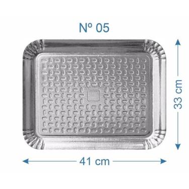 Imagem de 80 Bandeja de Bolo Salgado Laminado Prateado Nº5 - AAZ