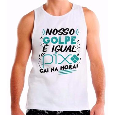 Imagem de Regata Personalizada Carnaval Frase Nosso Golpe é Igual Pix  Plus size