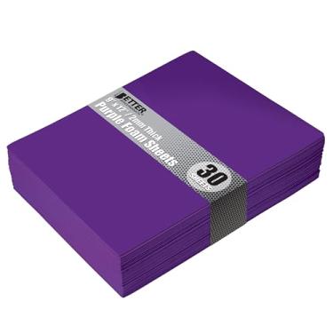Imagem de Folhas de espuma de EVA roxa, pacote com 30, 2 mm de espessura, 22,86 x 30,48 cm, da Better Office Products, cor roxa, para artes e artesanato, pacote com 30 folhas