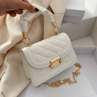 Imagem de Bolsa Pequena Feminina de Mão e Transversal Elegante - IDEALE, Branco