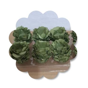 Imagem de Forminhas para Doces, 80 Peças Decorativas em Formato de Flor para Festas, Casamentos e Aniversários (Verde Oliva)