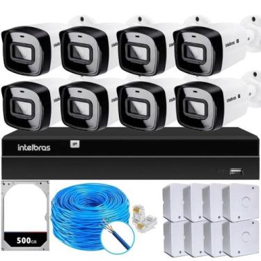 Imagem de Kit 8 Câmeras IP Vipc 1230B Intelbras NVD 1408P HD 500GB