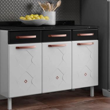 Imagem de Balcão Gabinete Cozinha Aço Telasul Mirage New C/tampo