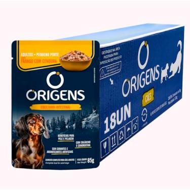 Imagem de Ração Úmida Sachê Origens Cães Adultos Frango com Cenoura 85g 18 Unidades Cachorro