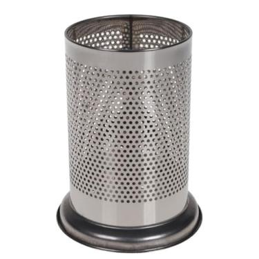 Imagem de Escorredor Porta Talheres em Aço Inox Organizador para Utensílios de Cozinha com Sistema de Drenagem