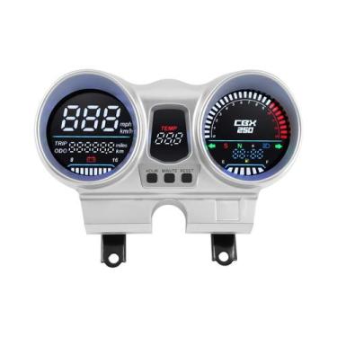 Imagem de Velocímetro E Tacômetro LCD Universal 12V Para Moto Honda CBX250 CBF25