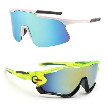 Imagem de Óculos De Sol Bike Corrida Beach Tennis UV Kit 2 Unidades Espelhado - 