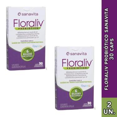 Imagem de Floraliv Probiótico Sanavita Intestinal 30 Cápsulas Vegetais, 2UND