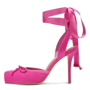 Imagem de Sapatos de salto alto Riekhany Satin para mulheres com saltos altos ve