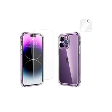 Imagem de Kit de capa, filme e vidro de câmera para iPhone 14 Pro Max - Lightbek