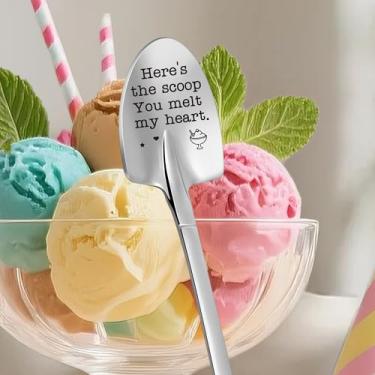 Imagem de Presente romântico para marido da esposa I Love You, presente para amantes, casal, namorado, namorada, presente de aniversário de dia dos namorados - Colher engraçada de sorvete