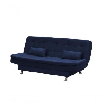 Imagem de Sofá Cama 3 Lugares Com Pillow Reclinável 190 Larg Salomé Matrix Suede Azul