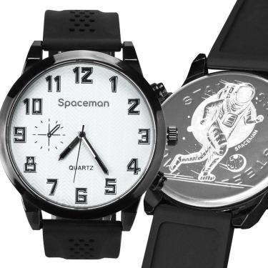 Imagem de Qualidade Premium Aço Inox Preto Relogio Masculino Original Analogico Presente Social Branco Casual