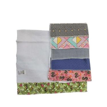 Imagem de Pano de Prato Barrado 42x62cm Dona Sinhá com 6 unidades