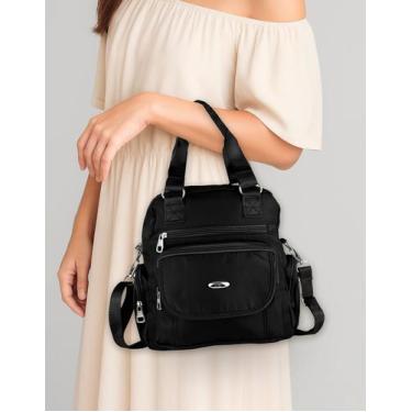 Imagem de Bolsa Transversal Tiracolo Feminina Mão Ombro Costas Moda Mochila Leve