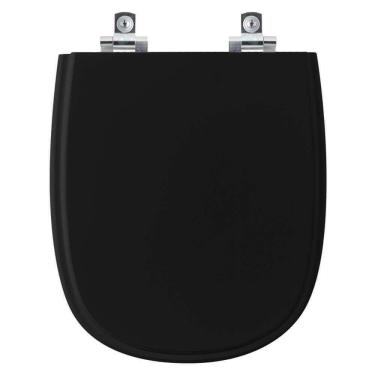 Imagem de Assento Sanitário Soft Close Dona Beja Preto Para Vaso Santa Clara