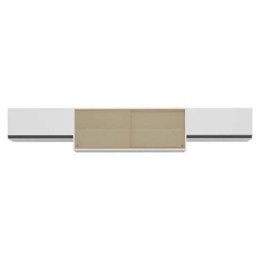 Imagem de Kit 3 Armários De Cozinha Aéreos 4 Portas Veneza Multimóveis Mp2152 Branco/preto Branco/preto